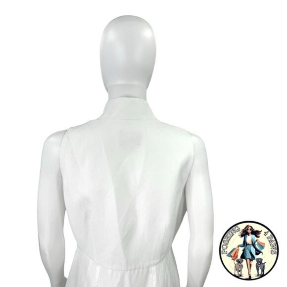 Tuckernuck | White Leighton Sleeveless Linen Blend Mini Dress Size XXL - Picture 7 of 9